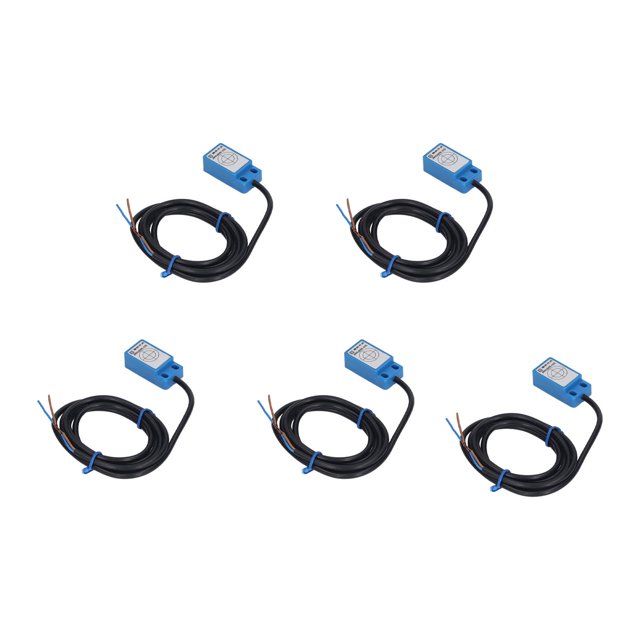 Sensor de proximidad magnético, 5 piezas, 2 cables, interruptor magnético normalmente abierto, sensor de proximidad de cable, rendimiento finamente sintonizado