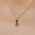 thumbnail image 3 of Gem Stone King 14K Yellow Gold Ecstasy Mystic Topaz and Black Diamond Pendant Necklace for Women | 1.10 Cttw | Gemstone November Birthstone | Pear Shape 8X5MM | With 18 inch Chain, 3 of 6