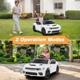 thumbnail image 4 of iYofe Dodge Electric Ride on Cars for Kids, 12V Licensed Dodge Charger SRT Hellcat Powered Ride On Toys with Parent Remote Control, Electric Car for Girls Boys 3-5 w/Music Player/LED Lights, White, 4 of 9