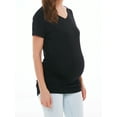 thumbnail image 5 of Women's V Neck Maternity Tops Clothes Short Sleeve Pregnancy T Shirts 3-Pack, 5 of 6