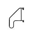 thumbnail image 4 of Stromberg Carlson Entry Step Hand Rail AM-533 Lend-a-Hand; For Use With MOR-Ryde/LCI And Torklift Fold Down Steps; 37 Inch Height x 25-1/2 Inch Depth; 13-1/2 Inch Additional Drop; Not Illuminated, 4 of 5