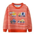 thumbnail image 2 of 3t Long Sleeve Shirt Boy Cotton Crewneck Pullover Cartoon Pattern Tops Tees Kids 2-7 Years, 2 of 4