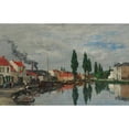 thumbnail image 2 of Eugène Boudin 18x13 Gold Ornate Wood Frame and Double Matted Museum Art Print Titled - Brussels, the Louvain Canal (1871), 2 of 4