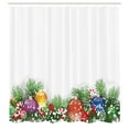 thumbnail image 3 of Ambesonne Christmas Shower Curtain, Xmas Tree Ornaments, 69"Wx84"L, White Green Red, 3 of 5