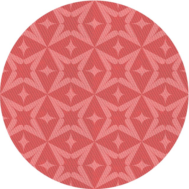Ahgly Company Tapis d'Intérieur Rond Lavable en Machine Rouge Transitionnel, 7 Pieds Rond