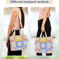 thumbnail image 4 of FORMRS Womens Corduroy Tote Bag Crossbody Shoulder Handbag with Pocket, Light Blue Daisy, 4 of 7
