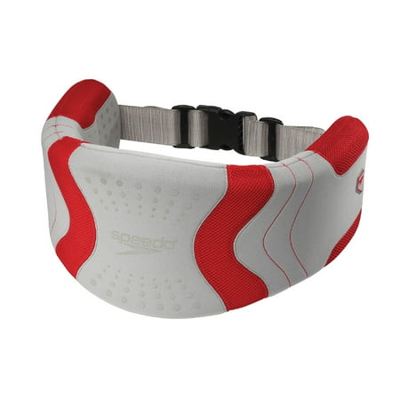 Speedo Aquatic Fitness Hydro Resistant Jog Belt Swim Training Aid - Silver/Red