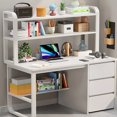 thumbnail image 2 of Workbench Computer Office Desks Study Table Bedroom Write Office Desks Shelf Secretaire Biurka Komputerowe Home FurnitureQF50OD My Lux Decor Round, 2 of 24
