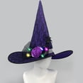 thumbnail image 5 of UDAUDU Women's Witch Fancy Dress for Adult Witch Dress Halloween Costume with Witch Hat Accessory Set for Adult Cosplay Purple, 5 of 6