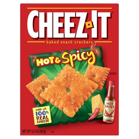 2 Pack - Cheez-It Crackers Hot & Spicy 12.4 oz Package May Vary