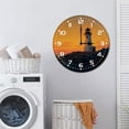 thumbnail image 7 of ZXCXRQFa Sunset Behind The Lighthouse Wall Clock Art Hanging Clocks Silent Non-Ticking Desk Clock Battery Operated Round Home Style Numeral Decorative Wall Clocks, 7 of 7