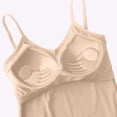 thumbnail image 4 of Women's Sleeveless Undershits V Neck Thin Strap Cami with Built-in Bra Soft Cotton Summer Tank Tops Beige S, 4 of 5