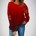 thumbnail image 4 of Womens Fall Crewneck Sweatshirts Ghost Halloween Outfits Loose Long Sleeve Gradient Sweat Shirts Casual Lounge Wear Black, 2XL, 4 of 4