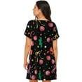 thumbnail image 2 of Japuie Disco Mirror Ball Print Women's Nightgown,Women's Short-sleeve Sleepwear,Short Sleeves Shirt,Casual Sleep Dress,Comfy Nightdress, Soft Nightgowns for Women-3X-Large, 2 of 6