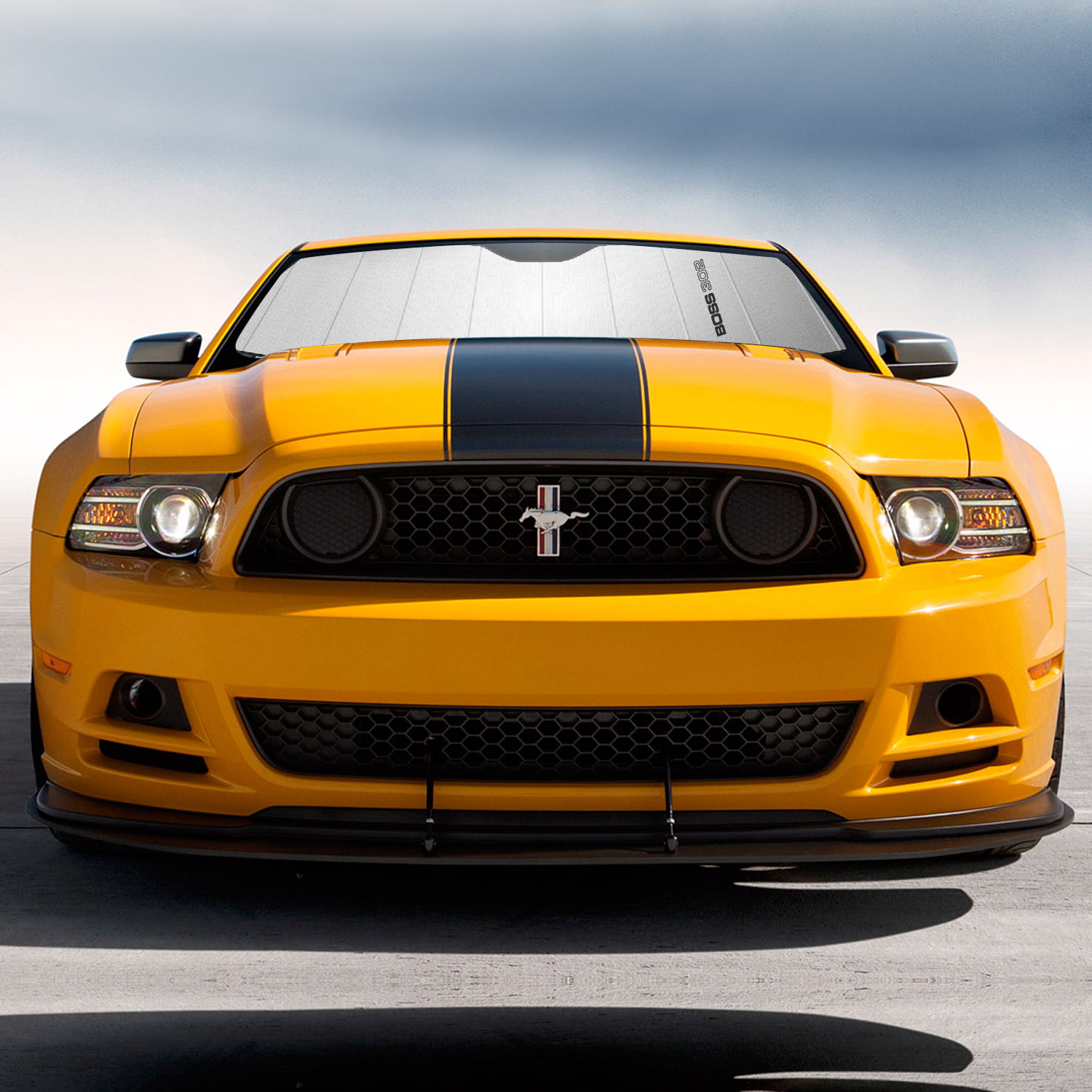 Details about   Ford Mustang Boss 302 55-1/2"x 27" Stand Up Universal Fit Windshield Sun Shade 