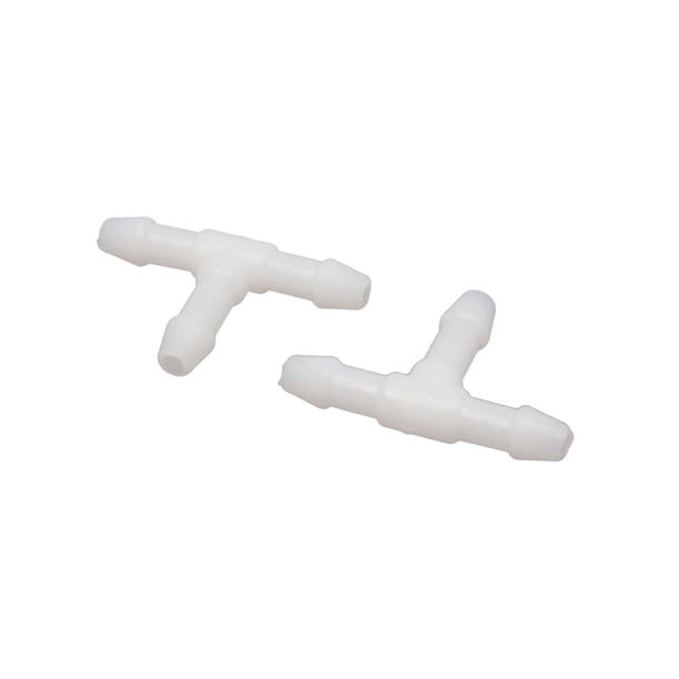 100Pcs 6mm Conector Tipo En T Plástico Blanco de Manguera de Tubo de Agua de Coche