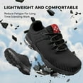 thumbnail image 6 of SPIEZ Composite Toe Shoes for Men Work, Safety Shoes Lightweight Slip Resistant Air Cushion Running Shoes Puncture Proof Tread Sneakers,Black Size 10, 6 of 10