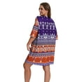 thumbnail image 2 of Baywell Women's Plus Size Floral Printed V Neck Beach Dress Elbow-Length Sleeve Casual Loungewear Dresses, 2 of 8