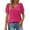 Hot Pink, variant on Elainilye Fashion Women's Shirts Causal V-Neck Vintage Solid Blouse Short Sleeve T-Shirt Summer Tops Blouse,Blue