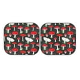 thumbnail image 7 of Bingfone Red Mushrooms Print 2-Piece Sun Shade Front Windshield - Foldable Car Front Window Sunshades For Most Sedans Suv Truck - Medium, 7 of 7