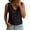 01 Black, variant on Summer Tops for Women 2026 Slim Fit Cropped Back Tie Button up V Neck Sleeveless Linen Top