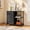 Black, variant on GALAXHERO 3 Drawer File Cabinet, Rolling Printer Stand with Storage, Lateral Fabric Filing Cabinet for Home Office, Rustic Brown Wood Grain, Fits Letter/A4