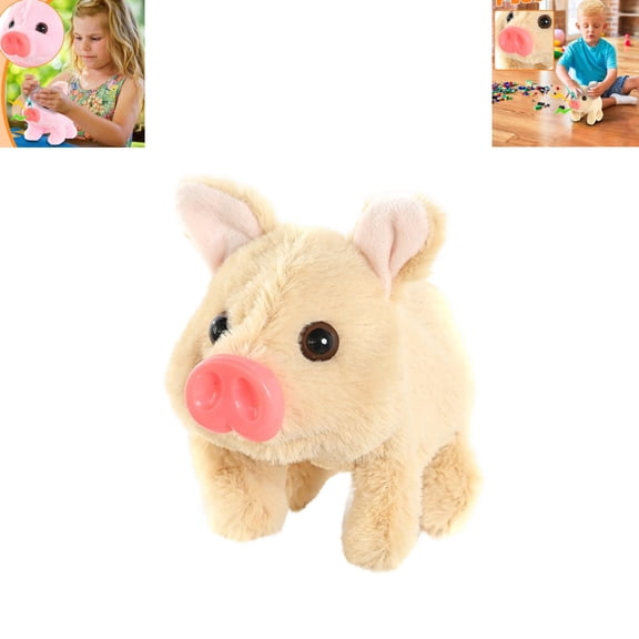 Electronic Plush Pig Pet Toy, Lifelike Animated Walking Pig with Sound and Motion for Children Interactive Play