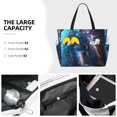thumbnail image 5 of Yiaed Crystal Pattern White Horse Print Large Capacity Beach Travel Bag - Waterproof Zipper Vacation Tote for Sandproof Storage, and Camping, 5 of 5