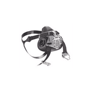 MSA Medium Black silic Advantage 420 Half Mask Facepiece Twin Port Air Purifying Respirator With ComforTop Headband