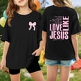 thumbnail image 2 of WENXIAOO T-shirts Filles Manches Courtes Col Rond T-shirts Graphiques Mode Tenues d'Été pour Filles T-shirts Filles, 2 of 4