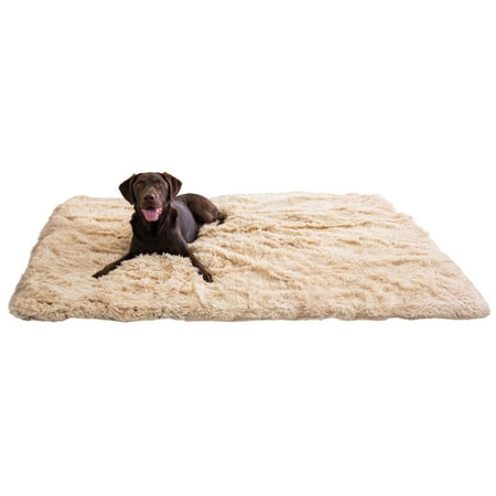 Best Friends by Sheri Calming Shag Cat and Dog Blanket with Non-Skid Water Resistant Base Machine Washable Taupe 60 x 80