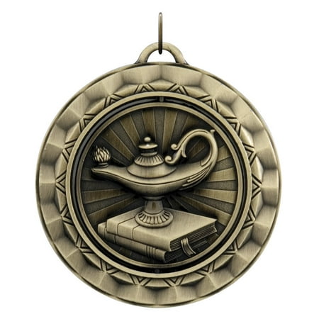 2 Inch Metal Posts - Hammond & Stephens Lamp Die Struck Spinner Medal, 2 Inches, Metal, Bronze