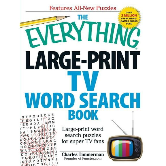 Everything® Series: The Everything Large-Print TV Word Search Book : Large-print word search puzzles for super TV fans (Paperback)