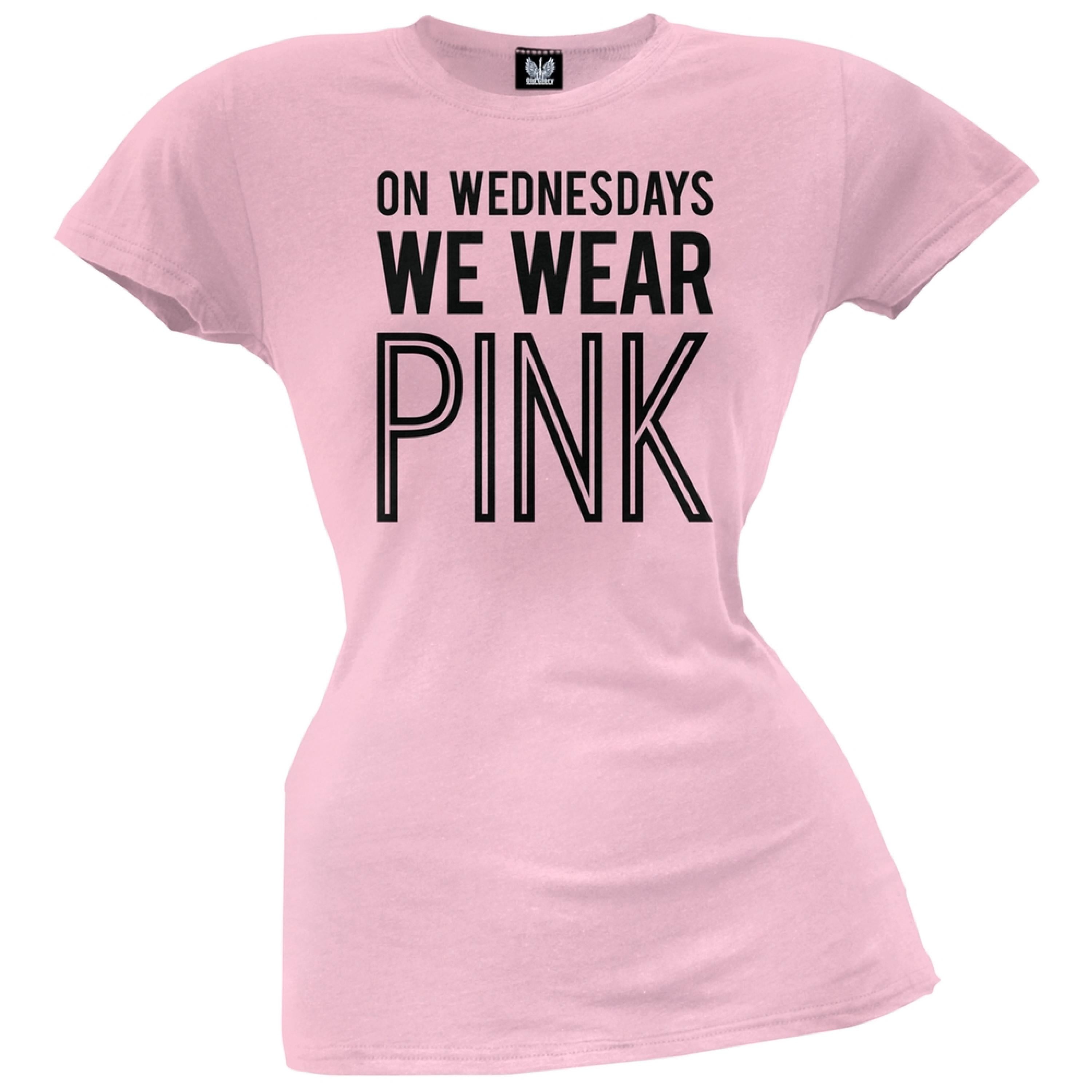 Wear перевести. We Wear Pink футболка. On Wednesday we Wear Pink. Одежда Wednesday. Футболка Wednesday женская.