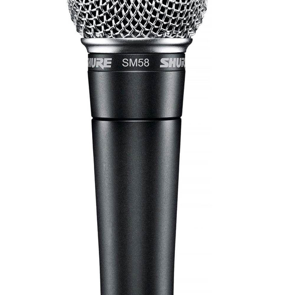 Shure SM58-LC Rugged Professional Studio Vocal Microphone, Cable