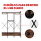 thumbnail image 3 of Clóset Ropero Abierto Utilia Estilo Industrial, Estructura de Metal con 4 Cajones y Repisas de Madera, Organizador de Ropa, Café 210x43x200 cm, 3 of 7