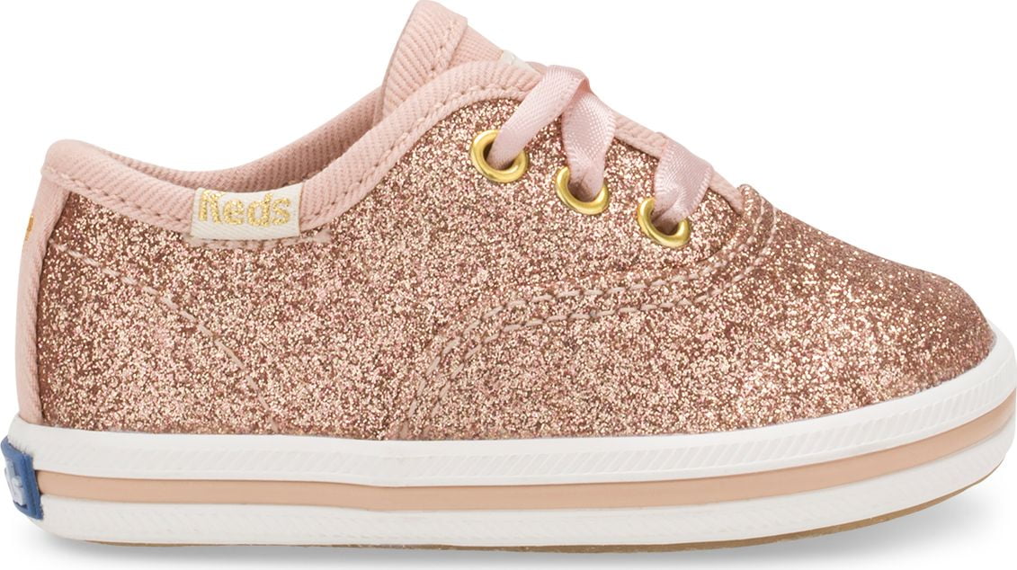 Keds Keds x kate spade new york Champion Glitter Crib Sneaker Little Kid  Rose Gold 