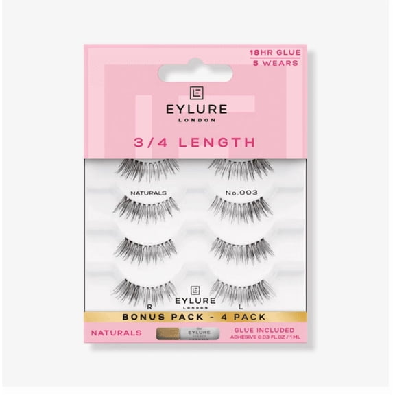 Eylure  3/4 Length Naturals Accent No. 003 Eyelashes Multipack
