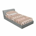 thumbnail image 3 of Animal Bedding Set with Sheet & Covers, Safari Theme Pattern with Elephants and Palm Trees Illustration, Printed Bedroom Decor 2 Shams, 4 Sizes, Tan and Brown, by Ambesonne, 3 of 3