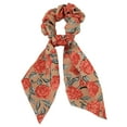 thumbnail image 3 of Vintage Flower Hair Scrunchies Print Scarf Satin Ribbon Hair Tie, 3 of 7
