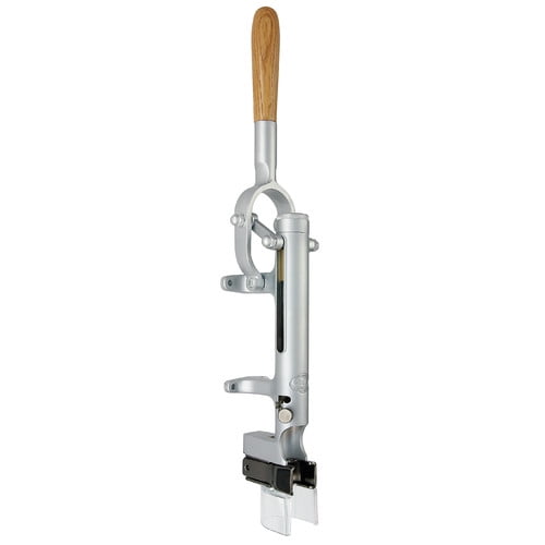 Hand-Crafted Matte Chrome Wall-Mounted Corkscrew with Oak Handle