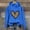 Blue, variant on Hoodies for Women's Leopard Heart Graphic Print Sweatshirt Long Sleeve Casual Top Loose Fit Pullover
