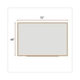 thumbnail image 3 of Universal Dry-Erase Board, Melamine, 72 x 48, White, Oak-Finished Frame, 3 of 7