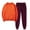 Orange, variant on Winter Save Big! Kiplyki Women's Gym Sport Suit Solid Round Neck Pullover Casual Sports Pants Sports Set