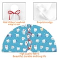 thumbnail image 4 of Lsque Healthy And Ill White Teeth Print Christmas Tree Skirt, Tree Skirt with Ties or Velcro, Perfect for Holiday Decorations, Halloween, and New Year-48", 4 of 7