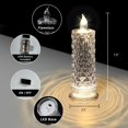 thumbnail image 4 of Velas LED Deogos sin llama con sombra de rosas, paquete de 4, 4 of 7