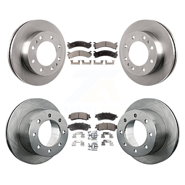 Transit Auto Front Rear Disc Brake Rotors and Ceramic Pads Kit for Car 2001 GMC Sierra 3500 K8T-100794
