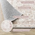 thumbnail image 3 of Soft Wool Nursery Rug for Baby Girl - Blush Pink Boho Floral Area Rug for Living Room or Bedroom - Washable - 5x7 Size, 3 of 4
