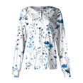 thumbnail image 2 of SAATLERI Long Sleeve Printed Scrub Jackets for Woman Long Sleeve Comfortable Nurse Gifts Floral Pattern Scrubs Top Snap Front Nursing Uniforms with Pockets, 2 of 4