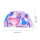 thumbnail image 4 of Gorro de natación geométrico irregular de nailon 1 Pc en rosa y púrpura, 4 of 5